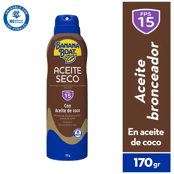 Banana Boat Aceite Bronc.seco SPF15 FCO X 170 GR