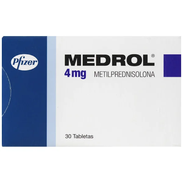 Medrol Metilprednisolona 4 Mg Pfizer Caja X 30 Tabletas