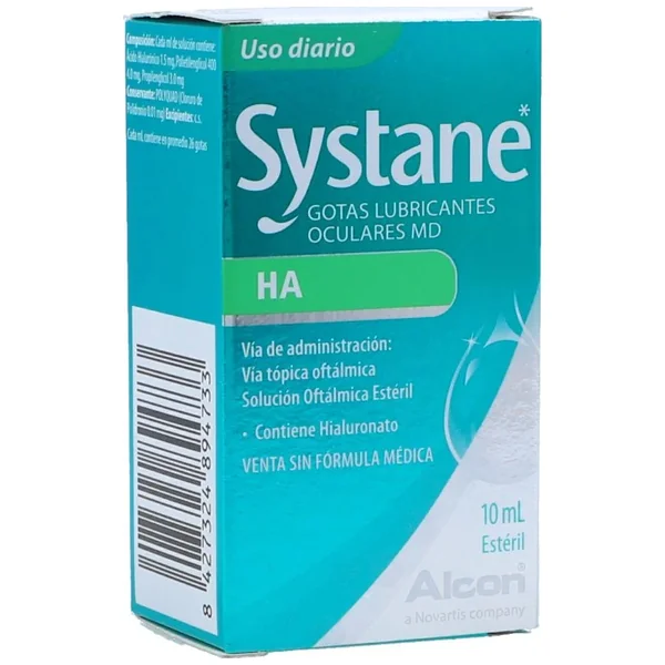 Systane Ha Gotas Lubricantes Solución Oftálmica Frasco X10mL