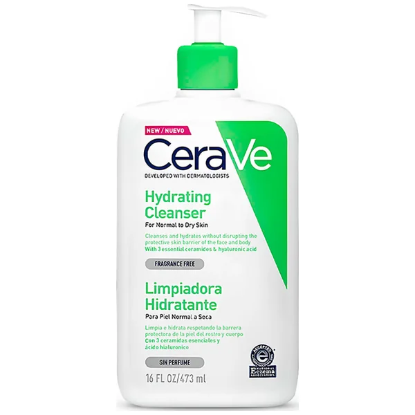 Cerave Hydrating Cleanser  Limpiadora Hidratante Frasco X 473Ml Para Piel Normal A Seca