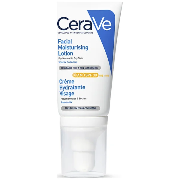 Locion Hidratante De Rostro Cerave Para Piel Normal A Seca Frasco X 52Ml