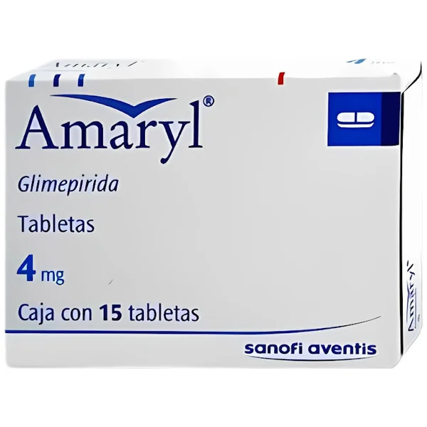 Amaryl Glimepirida 4 Mg Sanofi Caja X 15 Tabletas
