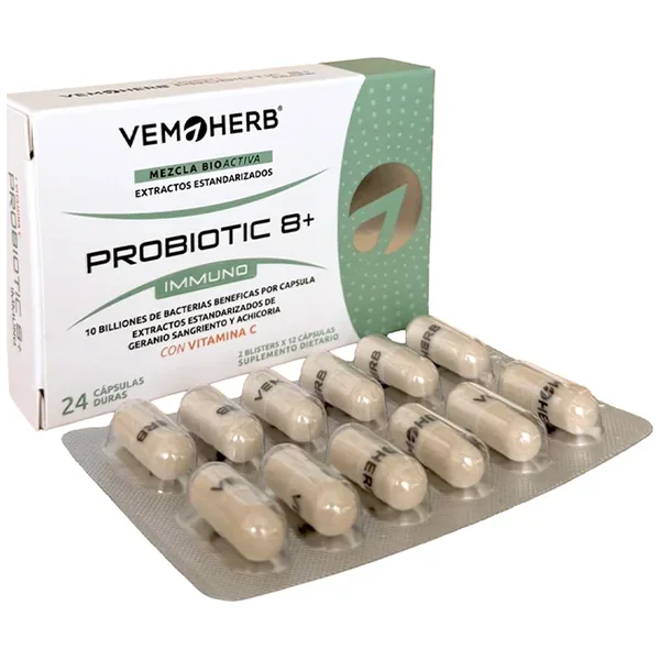 PROBIOTIC 8+ VEMOHERB IMMUNO CAJA X 24 CAPS