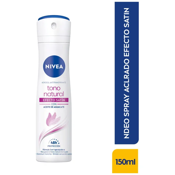 Desodorante Nivea Aerosol Women Aclarado Efecto Satin X 150 Ml