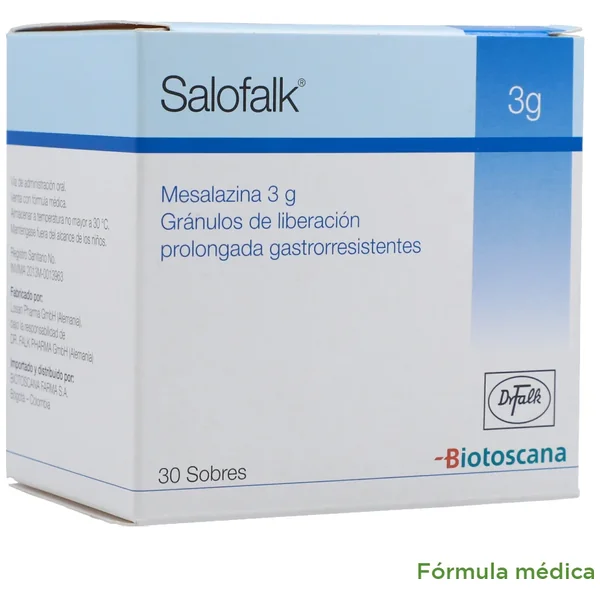 Salofalk 3g/Sobre Granulo Liberación Prolongada Caja X 30 Sobre X 5.58G