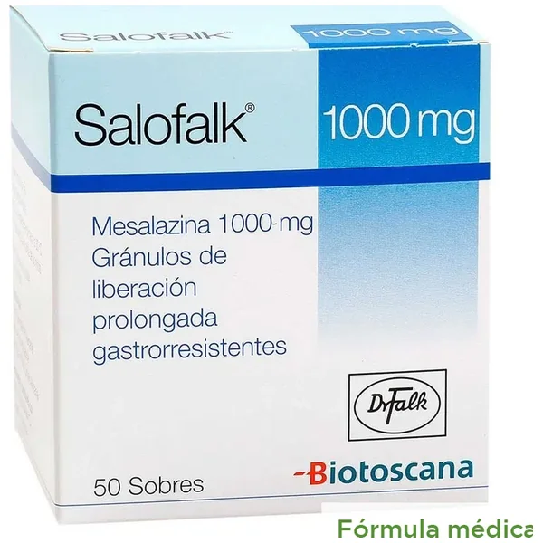 Salofalk 1000Mg Gran Liberación Prolongada Caja X 50 Sobres