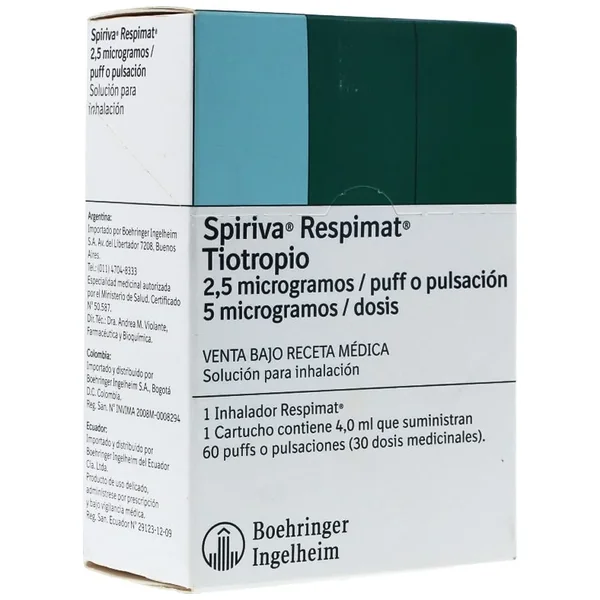 Spiriva Respimat 2.5Mcg/Puff Solución Inhalador Bucal Frasco X 30Dosis