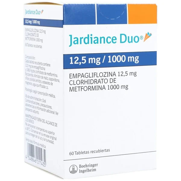 Jardiance Duo (12.5+1000)Mg Caja X 60 Tabletas Recubiertas