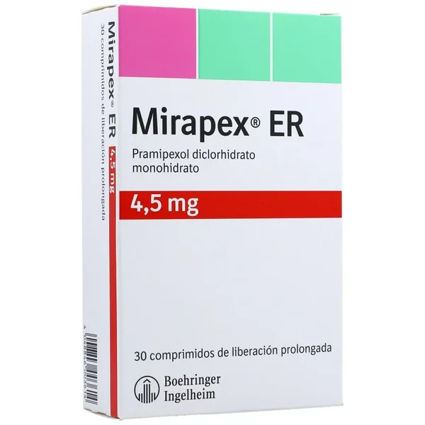 Mirapex ER Tabletas Liberación Prolongada 4.5Mg Caja X 30