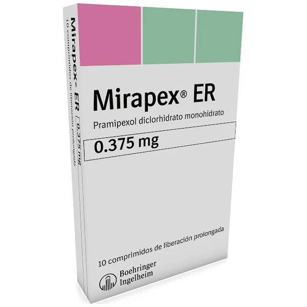 Mirapex ER Tabletas Liberación Prolongada 0.375Mg Caja X 10