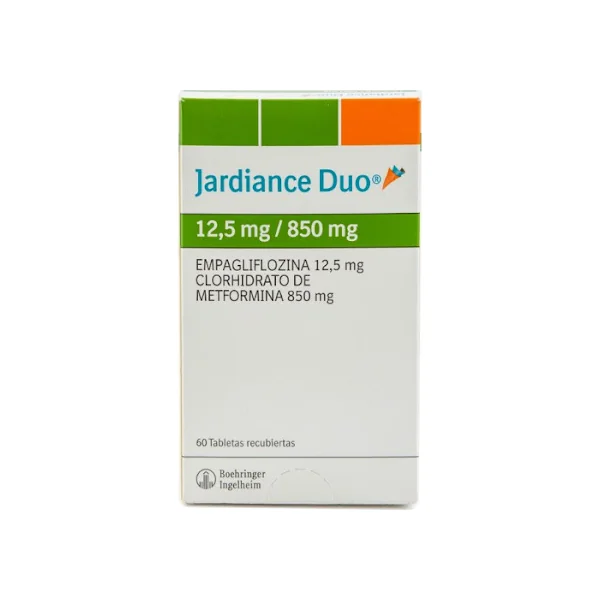 Jardiance Duo Empagliflozina + Metformina 12.5Mg/850mg Boehringer Caja X 60 Tabletas