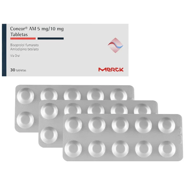 Concor AM 5/10MG TAB. Caja X30tab. Merck Bisoprolol Amlodipino Besilat