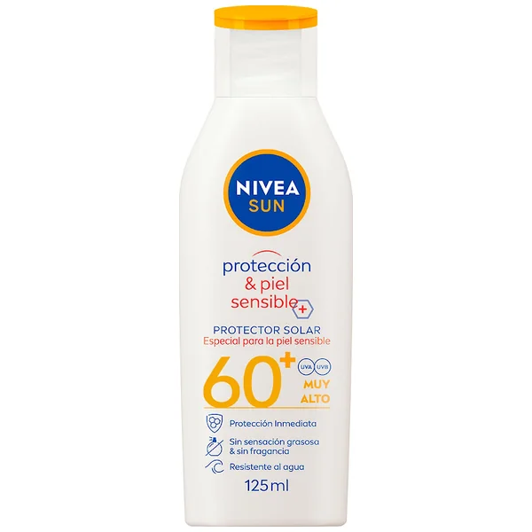 Protector Solar Piel Sensible Nivea Sun Fps 60 Frasco X 125Ml