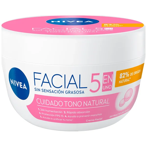 Crema Facial Nivea Cuidado Tono Natural 5 EN 1