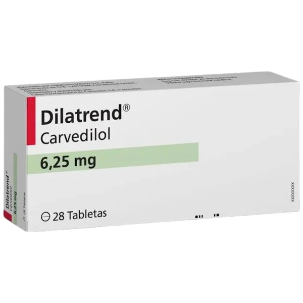 Dilatrend Carvedilol 6.25 Mg Biopass Caja X 28 Tabletas