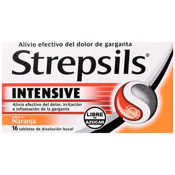 Strepsils Intensive Naranja SIN Azucar