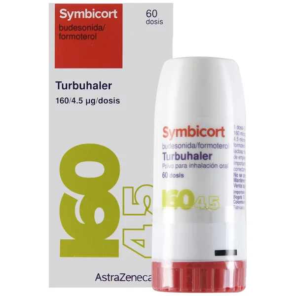 Symbicort Turbuhaler (160Mcg+4.5Mcg)Frasco X 60Dosis Cápsula Polvo Para Inhalar