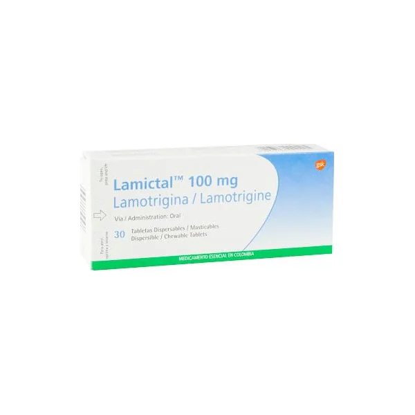 Lamictal Tabletas Dispersable 100Mg Caja X 30