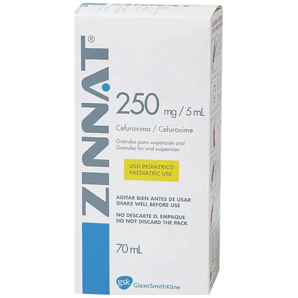 Zinnat 250Mg/5mL Suspensión Oral Frasco X 70mL