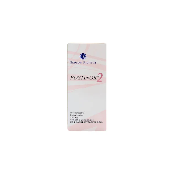Postinor 2 0.75Mg Caja X 2 Tabletas