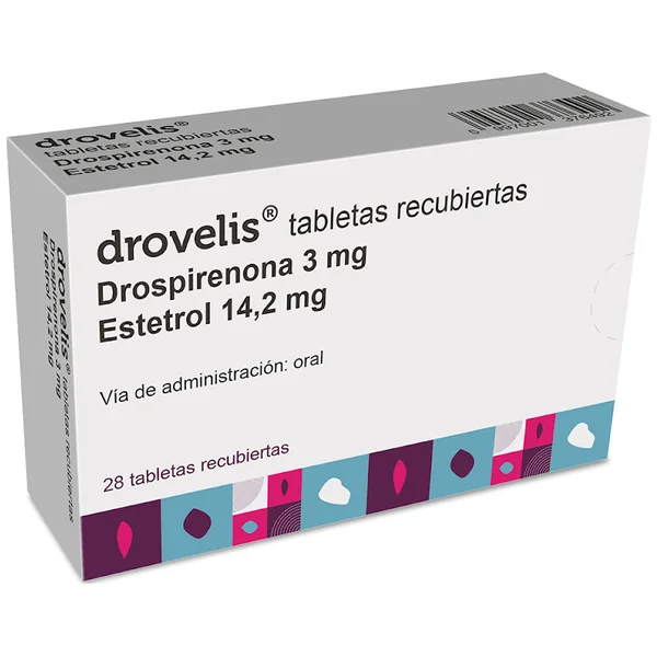 Drovelis Drospirenona 3 mg + Estetrol 15 mg Gedeon Richter Caja x 28 Tabletas