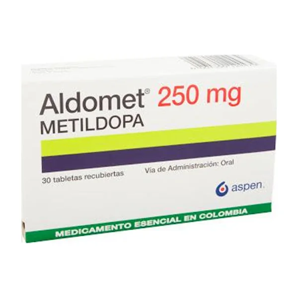 Aldomet Metildopa 250 Mg Aspen Caja X 30 Tabletas
