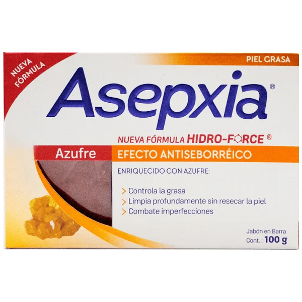 Jabón Asepxia Barra Azufre Limpieza Profunda Anti Acnil Fp X 100 Gr