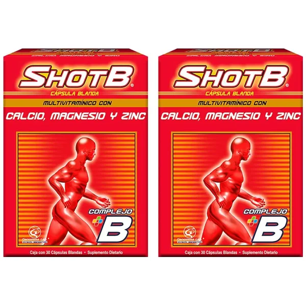 Oferta Shot B Suplemento Multivitaminico 30 Capsulas X 2 Unid