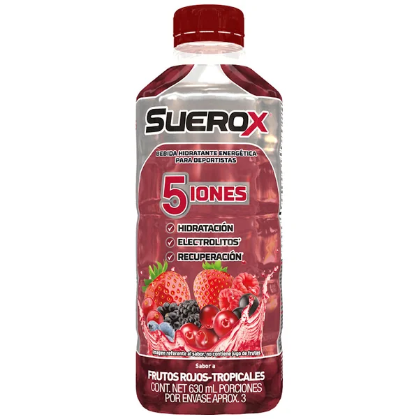 Bebida Hidratante Suero 5 Iones Fco 630Ml Frutos Rojos Tropicales