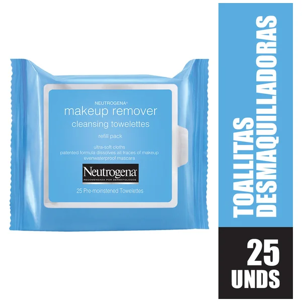 Toallitas Faciales Neutrogena Make Up Removedor X 25 Unds