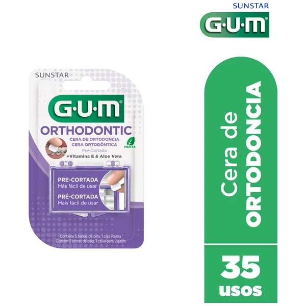 CERA DE ORTODONCIA GUM ALOE 5 BARRAS