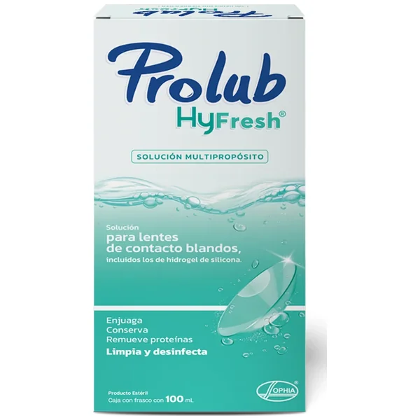 Solucion Multiproposito Lentes De Contacto Frasco Por 100Ml Prolub Hyfresh