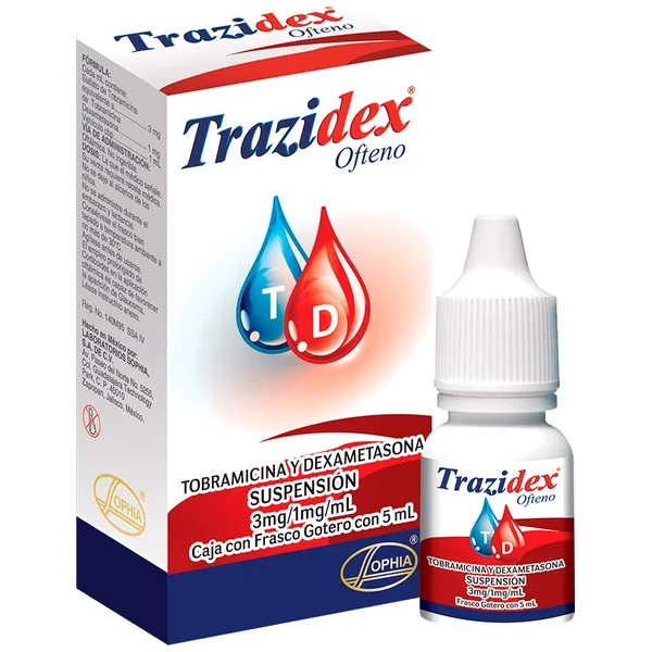 Trazidex Ofteno Suspensión Oftalmológica 0.3%+0.1% Frasco X 5mL