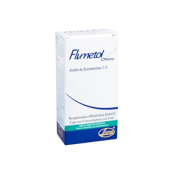 FlumetolNF Ofteno Acetato De Fluorometolona 0.1% Sophia Frasco X 5 Ml