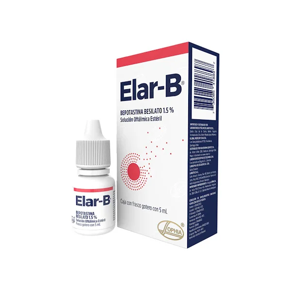 Bepotastina Besilato 1,5% Elar-B Sophia Solución Oftálmica Frasco X 15 Ml