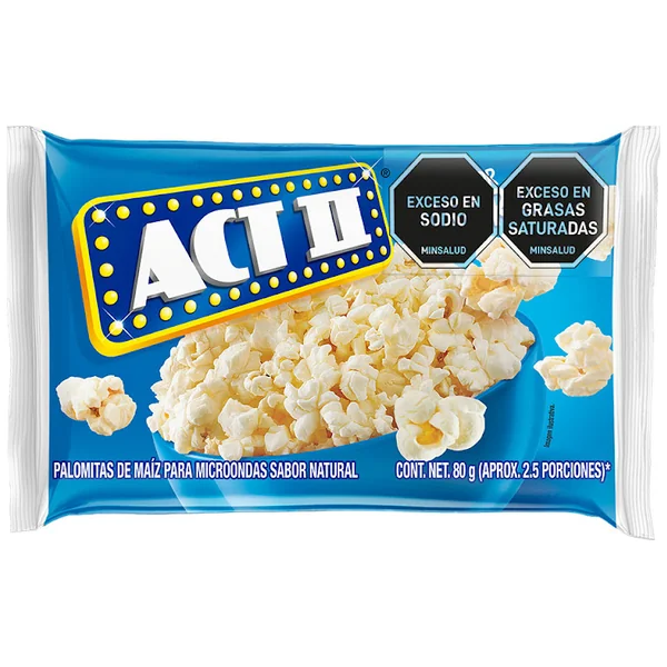 Palomitas De Maíz Act II Natural X 80 Gr