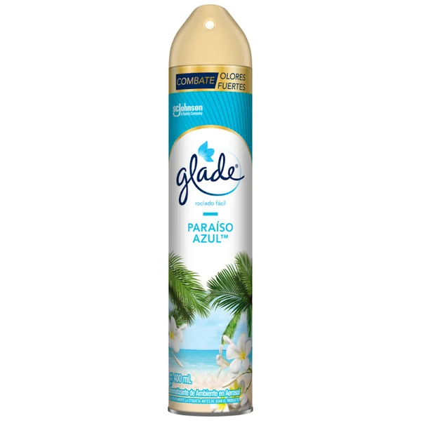 AMBIENT.GLADE SPRAY PARAISO AZUL 400 ML
