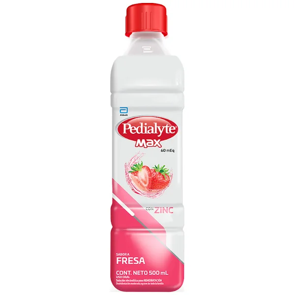 Suero Rehidratacion Pedialyte MAX 60 MEQ CON Zinc Fresa