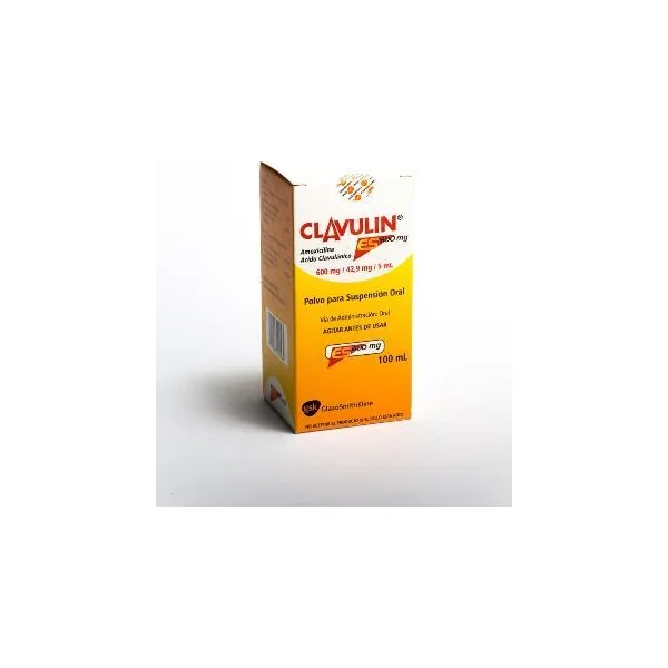 Clavulin ES Amoxicilina + Ácido Clavulanico 600Mg/42.9mg GSK Frasco X 100 Ml