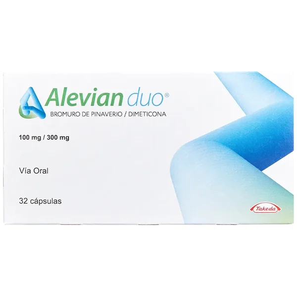 Alevian Duo Pinaverio/dimeticona 100/300 Mg X 32 Cap
