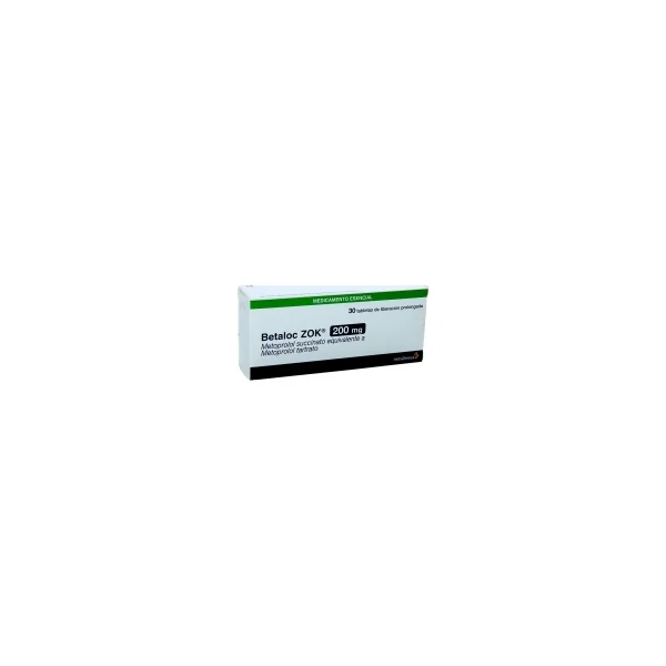 Betaloc Zok 200Mg Caja X 30 Tabletas Liberación Prolongada