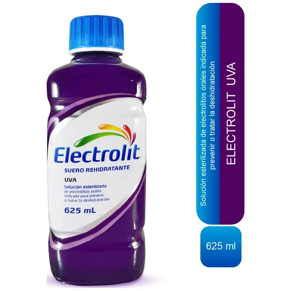 Suero Rehidratante Electrolit Solución Oral Sabor Uva 30Meq/L Frasco X 625mL