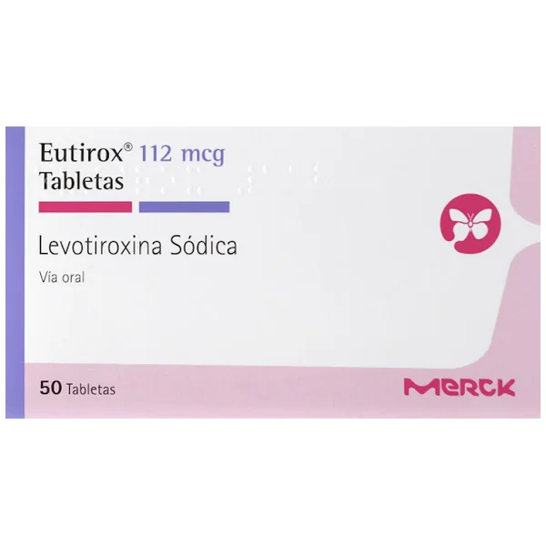 Eutirox Levotiroxina Sódica 112 Mcg Merck Caja X 50 Tabletas