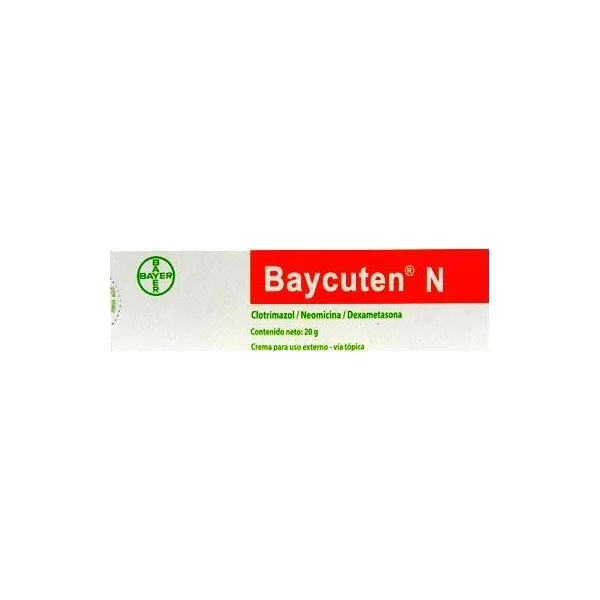 Baycuten N Clotrimazol + Neomicina + Dexametasona 1%/ 0.04%/0,5% Crema Tubo X 20 Gr