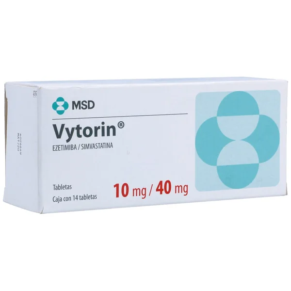Vytorin Ezetimiba/simvastatina 10/40 Mg X 14 Tabl