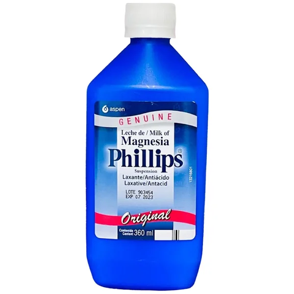 Leche Magnesia Phillips Suspensión Oral Original 8.5Gr/100mL Frasco X 360mL