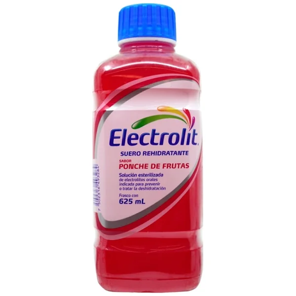Electrolit Suero Rehidratante Sabor Ponche De Frutas Frasco X 625 Ml