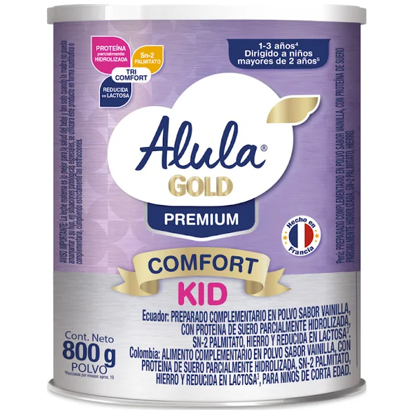Alimento Lácteo Alula Gold Comfort Kid Premium 1 A 3 Años X 800 Gr