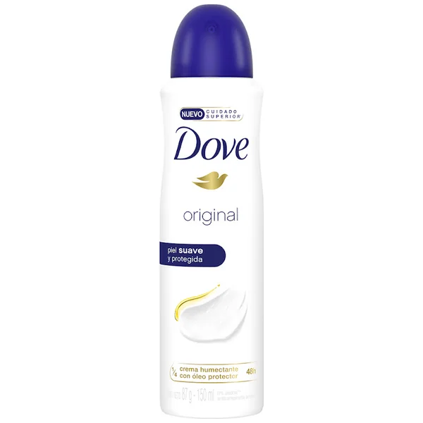 Desodorante Mujer Dove Original 48H Vitaminas E Y F Aerosol Frasco X 150 Ml