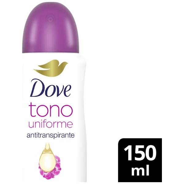 Desodorante Mujer Dove Ap Orquídea Tono Uniforme Aerosol Frasco X 150 Ml